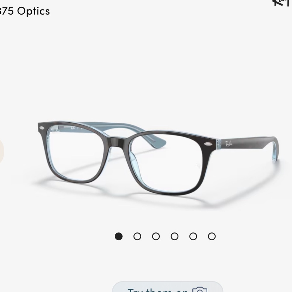 Ray-Ban Black and Blue Frame Glasses